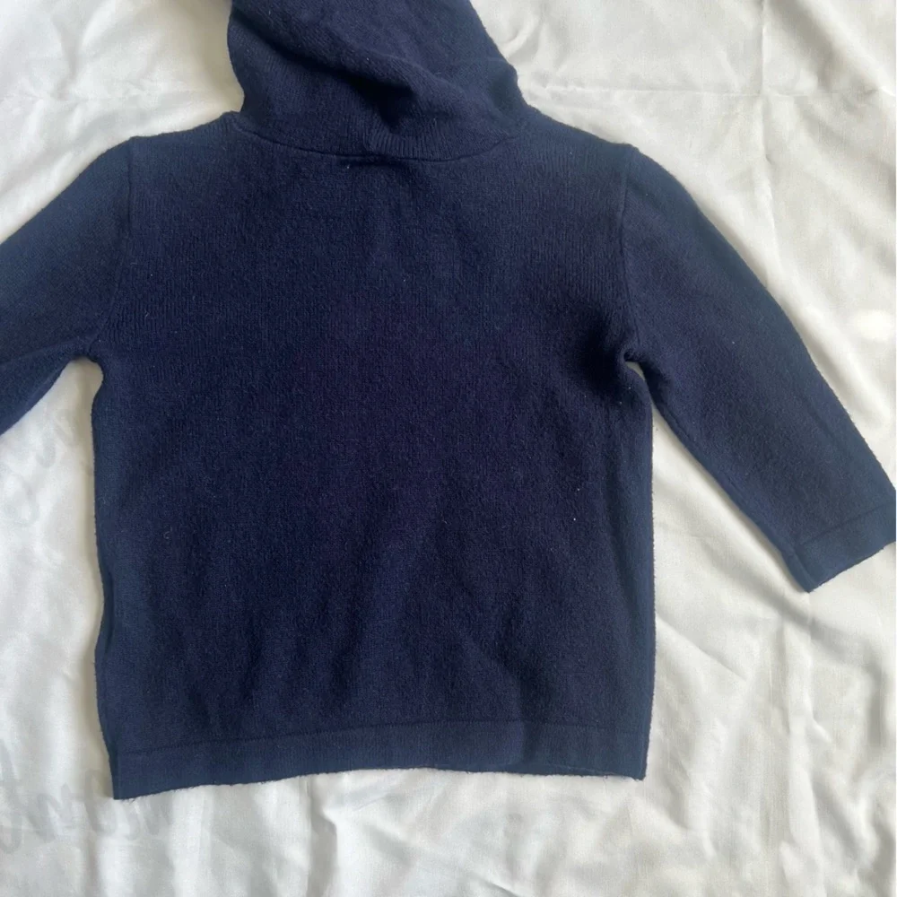 Baby Gap Navy Blue Pullover Sweater with Hood and Long Sleeves Size 12-18 Months